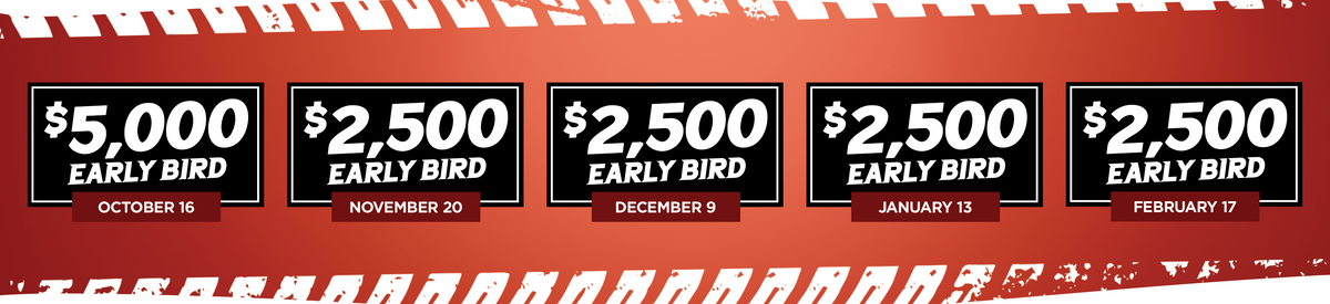 Early Bird draw schedule